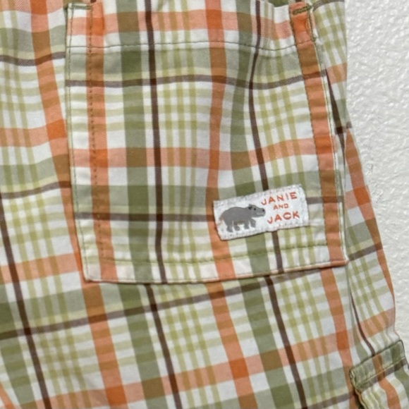 JANIE & JACK · TODDLER BOYS PLAID COTTON CHINO SHORTS - SIZE 4T - Picture 9 of 12
